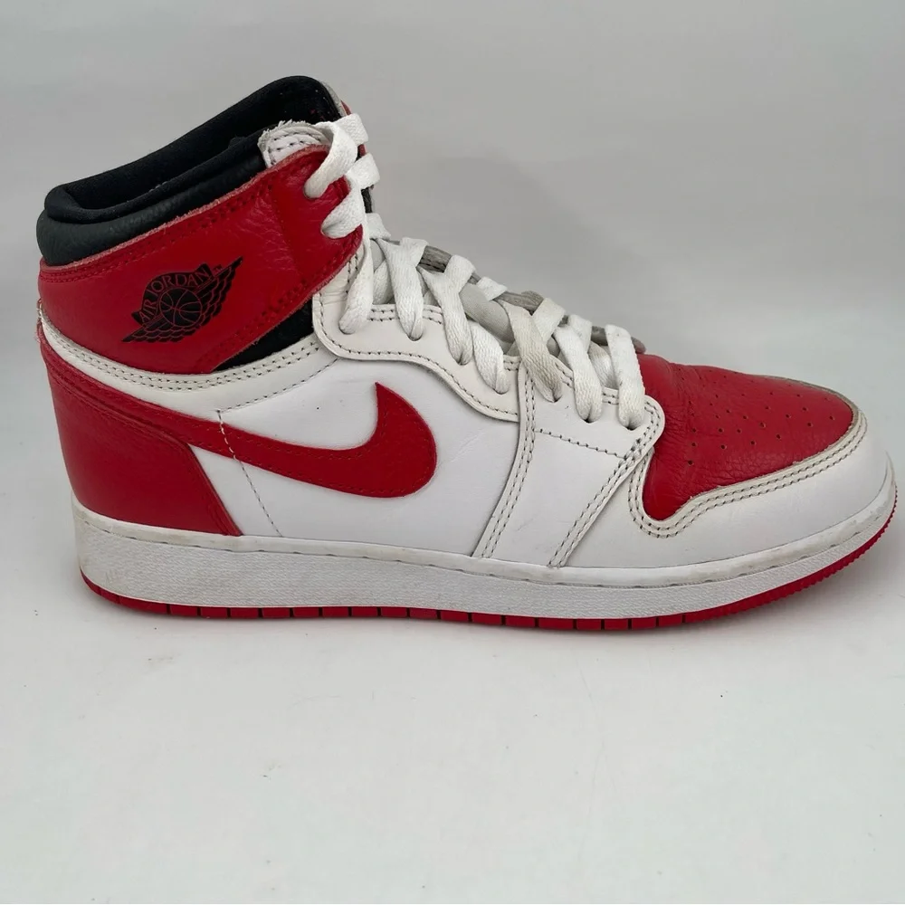 Nike Kid Air Jordan 1 Retro High OG Heritage-SZ 6.5-Red White 575441-161 Sneaker